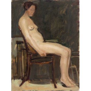 Wojciech Weiss (1875 Leorda, Romania - 1950 Krakow), Seated female nude, 1903