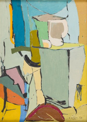 Judyta Sobel (1924 Lwów - 2012 Nowy Jork), Abstrakcja, 1950
