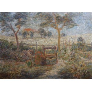 Stefan JUST (1905-1977), Paesaggio con pozzo