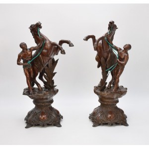 Guillaume COUSTOU (1677-1746) - according to, Horses of Marly - a pair of sculptures