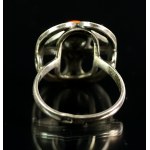 Silver ring with coral, ORNO (203)