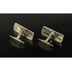 Pair of silver shirt clips, ORNO (217)