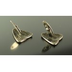 Pair of silver shirt clips, ORNO (218)