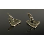 Pair of silver shirt clips, ORNO (218)