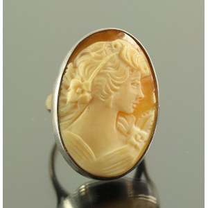 Anello d'argento ORNO, cammeo (401)