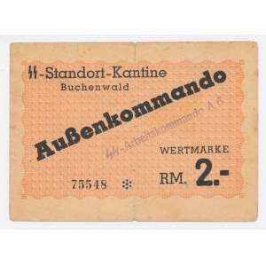Buchenwald Obóz Koncentracyjny, 2 RM ze stemplem SS-Arbeitskommando A6 (223)
