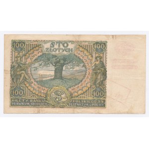 GG, 100 złotych 1934 BZ. - fałszywy nadruk okupacyjny (3)