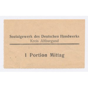 Szubin / Altburgund bon pomocowy na 1 obiad [1939-1945] (542)