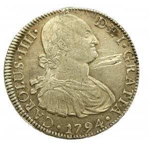 Hiszpania/Meksyk, Karol IV, 8 reali 1794, Meksyk (174)