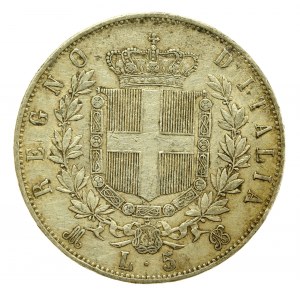 Italy, Victor Emmanuel II, 5 lira 1870 (210)