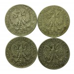 II RP, zestaw 5 złotych 1932 -1934 Głowa kobiety. Razem 35 szt. (221)