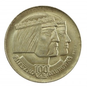 People's Republic of Poland, 100 gold 1966, Mieszko and Dabrowa - Heads, sample (9)