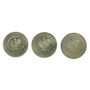 III RP, zestaw 20.000 złotych 1993-1994. Razem 3 szt. (31)