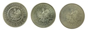 III RP, zestaw 20.000 złotych 1993-1994. Razem 3 szt. (31)