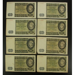 GG, set of 500 gold 1940s, total of 8 pcs. (58)