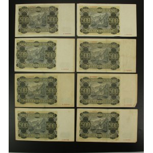 GG, set of 500 gold 1940s, total of 8 pcs. (58)