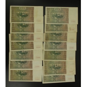 GG, zestaw 100 złotych 1941 Razem 14 szt. (61)