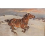 Wojciech Kossak (1856 Paris - 1942 Krakow), The frightened horse, 1934