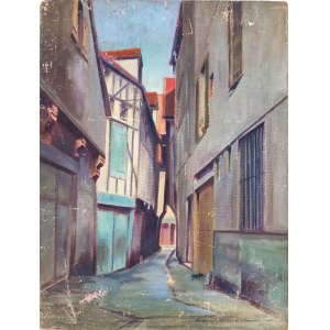 Unidentified artist, Street of cats in Troyes, 1906