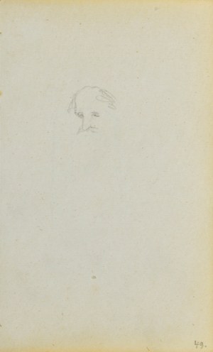 Jacek MALCZEWSKI (1854-1929), Szkic fragmentu głowy starego mężczyzny