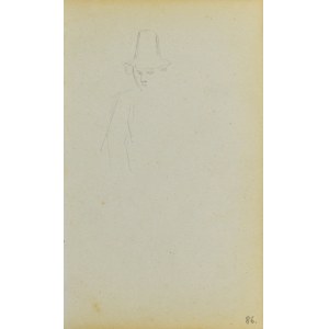 Jacek MALCZEWSKI (1854-1929), Obrys postavy mladíka v klobouku
