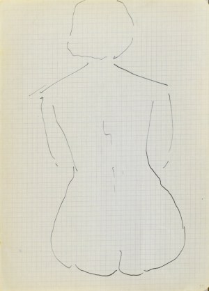 Jerzy PANEK (1918-2001), Akt Kobiety siedzącej ukazany z tyłu, 1963