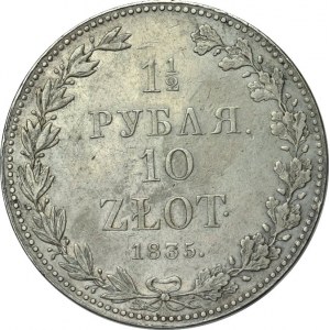 Zabór rosyjski, 1 1/2 Rubla-10 złotych 1835 MW Warszawa