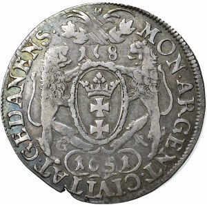 John II Casimir Vasa, 18 groschen 1651 Danzig