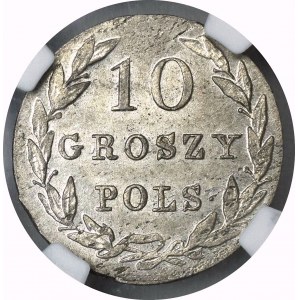 Królestwo Kongresowe, 10 Groszy 1830 FH - NGC MS64 