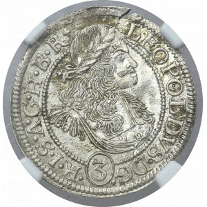 Silesia, 3 kreuzer 1675 Oppeln