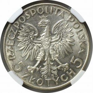 II Rzeczpospolita, 5 złotych 1933 - NGC MS62