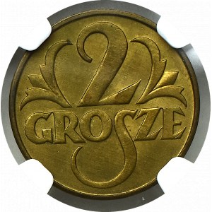 II Rzeczpospolita, 2 grosze 1923 - NGC MS65