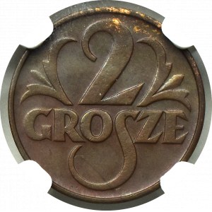 II Rzeczpospolita, 2 grosze 1932 - NGC MS64 BN