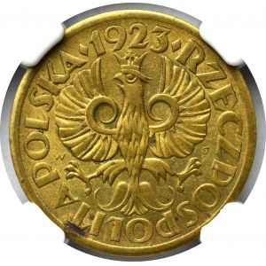 II Rzeczpospolita, 5 groszy 1923 - NGC MS64