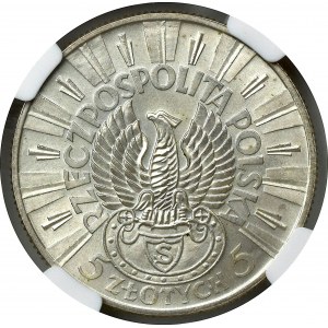 II Rzeczpospolita, 5 Złotych 1934 Orzeł Strzelecki - NGC MS66