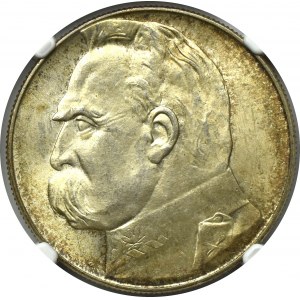 II Rzeczpospolita, 10 złotych 1939 Piłsudski - NGC MS63