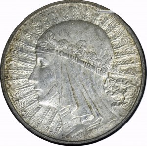 II Rzeczpospolita, 10 złotych 1932 Głowa kobiety - GCN MS65