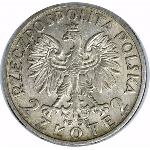 II Rzeczpospolita, 2 złote 1932 Głowa kobiety - GCN MS63
