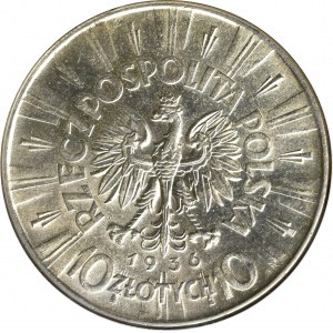 II Rzeczpospolita, 10 złotych 1936 Piłsudski - GCN MS63