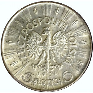 II Rzeczpospolita, 5 złotych 1936 Piłsudski - GCN MS65