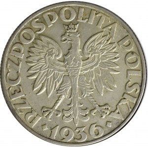II Rzeczpospolita, 5 złotych 1936 Okręt - GCN MS62