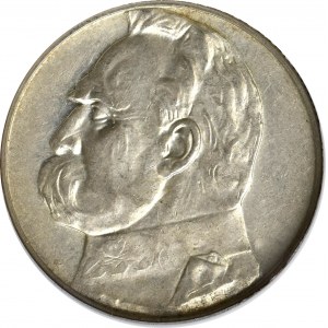 II Rzeczpospolita, 5 złotych 1938, Piłsudski - GCN AU53