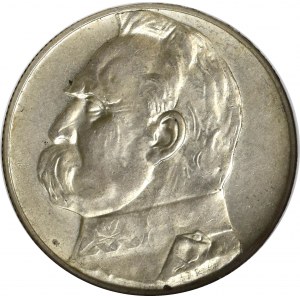 II Rzeczpospolita, 5 złotych 1938, Piłsudski - GCN MS63