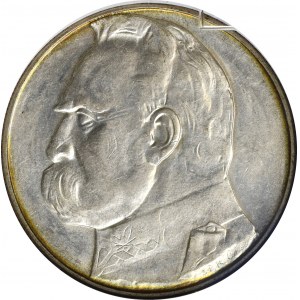 II Rzeczpospolita, 10 złotych 1937, Piłsudski - GCN MS64