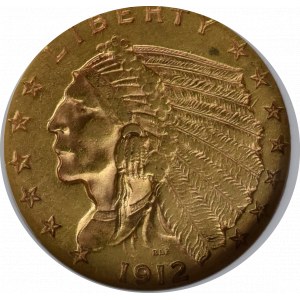 USA, 2 1/2 dolara 1912 - GCN XF45