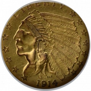 USA, 2-1/2 dollar 1914