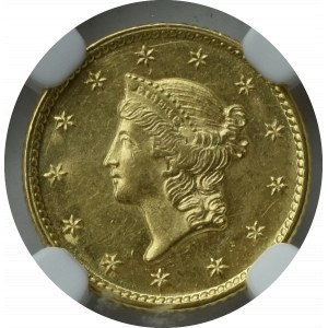 USA, 1 dolar 1853 - NGC AU58