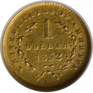 USA, 1 dolar 1852 - NGC AU58