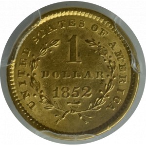 USA, 1 dolar 1852 - PCGS AU58