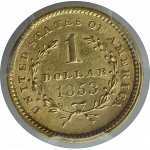 USA, 1 dollar 1853